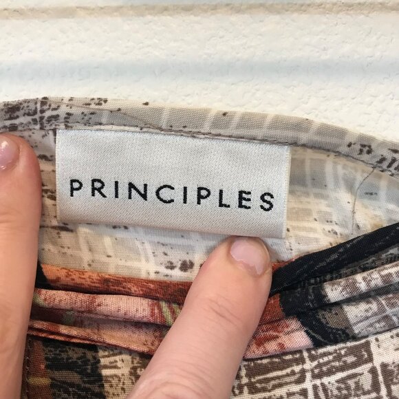 Principles Women's True Wrap Skirt Viscose Lagenlook Artsy Earthy Neutral Fall‎ - Picture 6 of 10